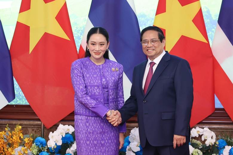 Thủ tướng Chính phủ Phạm Minh Chính và Thủ tướng Thái Lan Paetongtarn Shinawatra - Ảnh: VGP