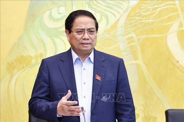 Thủ tướng Phạm Minh Chính, đại biểu Quốc hội TP Cần Thơ phát biểu. Ảnh: Doãn Tấn/TTXVN