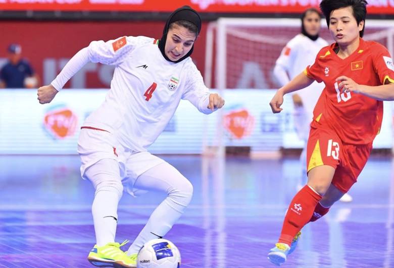 
Futsal nữ Việt Nam hòa 0-0 trước Iran (Ảnh: AFC).