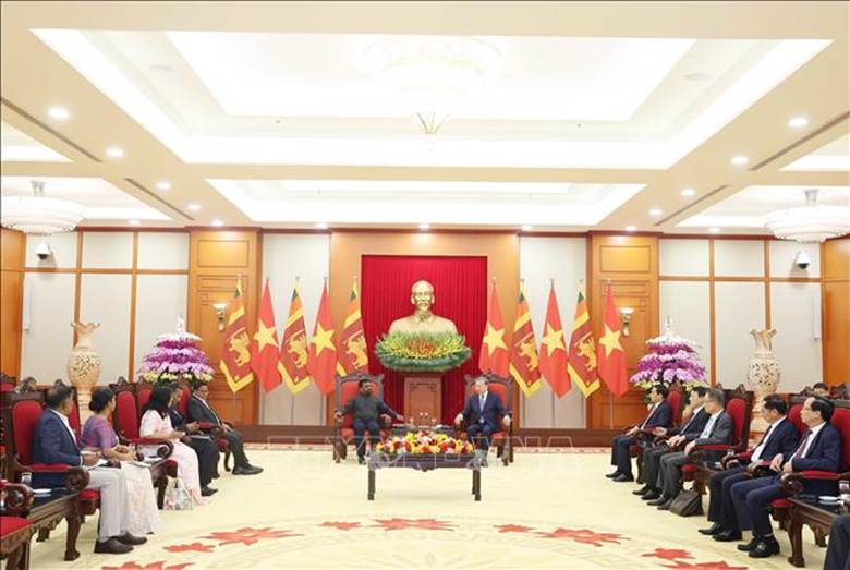 Tổng Bí thư Tô Lâm tiếp Tổng thống Sri Lanka Anura Kumara Dissanayaka. Ảnh: Thống Nhất/TTXVN
