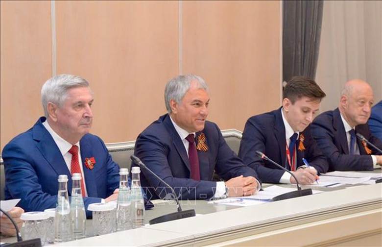 
Chủ tịch Duma Quốc gia Liên bang Nga Volodin khẳng định Việt Nam là đối tác chiến lược toàn diện, là người bạn tin cậy của Nga tại Đông Nam Á. Ảnh: TTXVN
