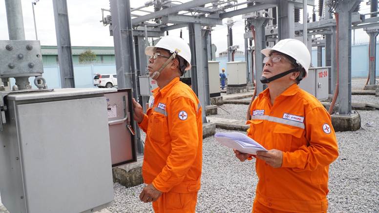 Kiểm tra vận hành Trạm biến áp 110kV Cổng Xanh và đường dây đấu nối, tỉnh Bình Dương sau khi đóng điện vận hành, ngày 26/2/2025