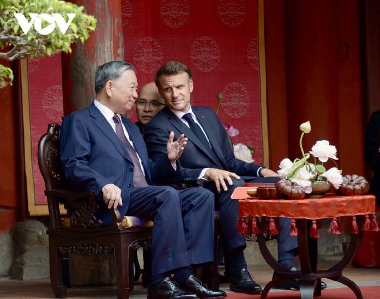 Tổng Bí thư Tô Lâm và Tổng thống Pháp Emmanuel Macron 