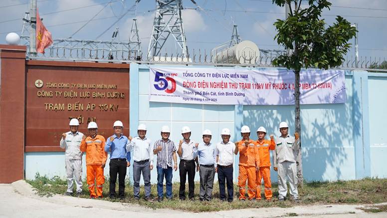 Đóng điện công trình “Trạm 110kV Mỹ Phước 4 (Lắp MBA T2 63MVA)”, tỉnh Bình Dương ngày 20/04/2025