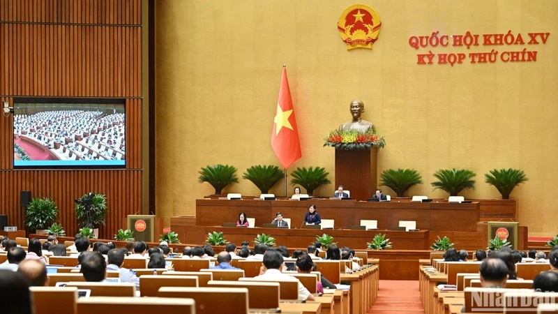 Kỳ họp thứ 9, Quốc hội khóa XV. (Ảnh: THỦY NGUYÊN)

