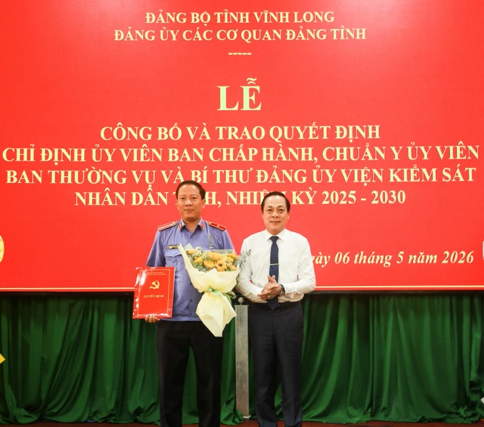 Đồng chí Nguyễn Hoàng Dũng giữ chức Bí thư Đảng ủy Viện Kiểm sát nhân dân tỉnh Vĩnh Long