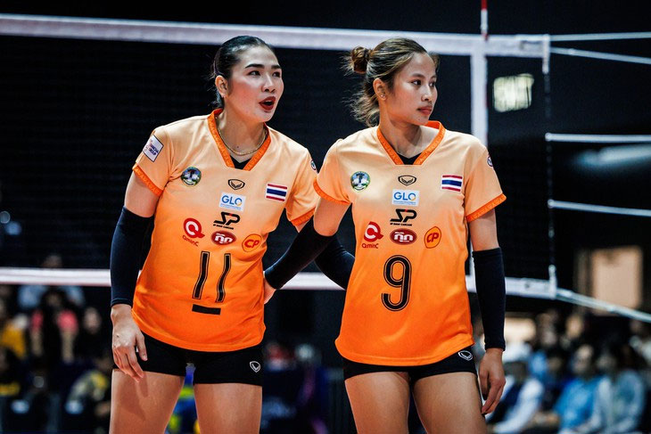 Các ngôi sao tuyển bóng chuyền Thái Lan không thể làm nên bất ngờ - Ảnh: AVC