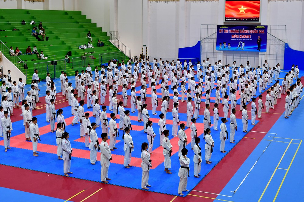 Kỳ thi thăng đẳng quốc gia môn Karate Vĩnh Long năm 2026 thu hút 343 võ sinh tham gia.