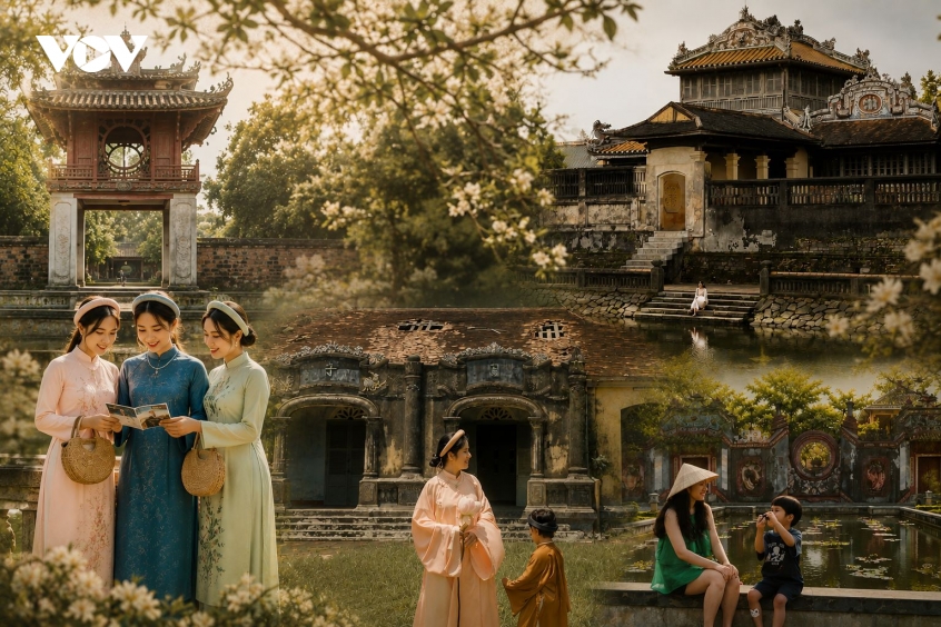 Hình ảnh Việt phục xuất hiện ngày càng nhiều tại các di tích, phản ánh sự quan tâm trở lại của người trẻ với văn hóa bản địa.
