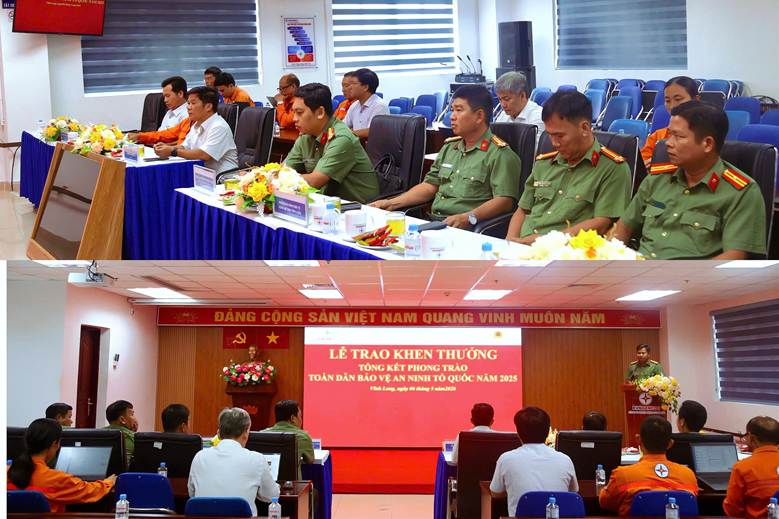 Toàn cảnh buổi lễ trao khen thưởng tại Công ty Nhiệt điện Duyên Hải.


