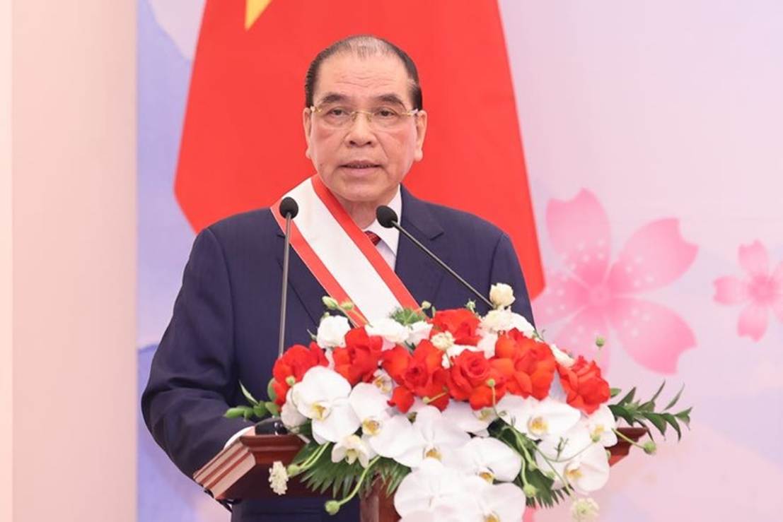 
Nguyên Tổng Bí thư Nông Đức Mạnh phát biểu - Ảnh: VGP/Nhật Bắc