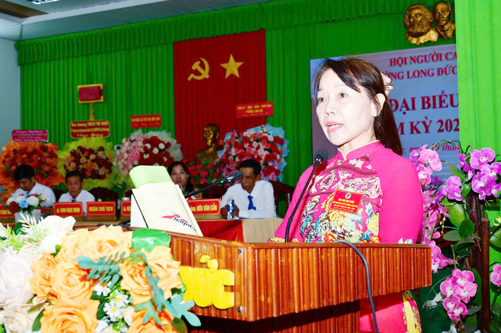 Bà Đinh Ngọc Minh- Chủ tịch Hội NCT phường Long Đức, nhiệm kỳ 2026 - 2031.