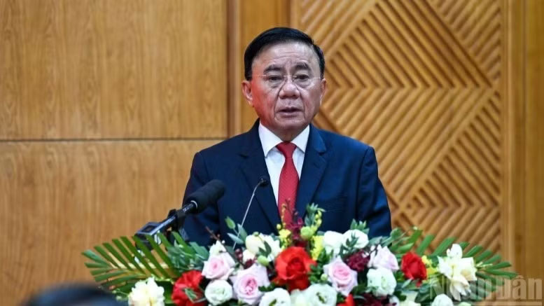 Đồng chí Trần Cẩm Tú, Ủy viên Bộ Chính trị, Thường trực Ban Bí thư. (Ảnh: DUY LINH)