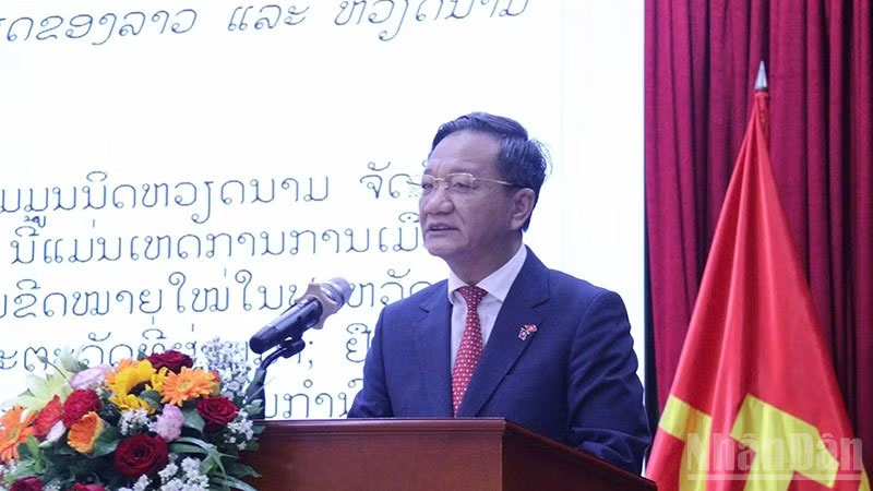 Đại sứ Việt Nam tại Lào Nguyễn Minh Tâm. (Ảnh: DUY TOÀN)
