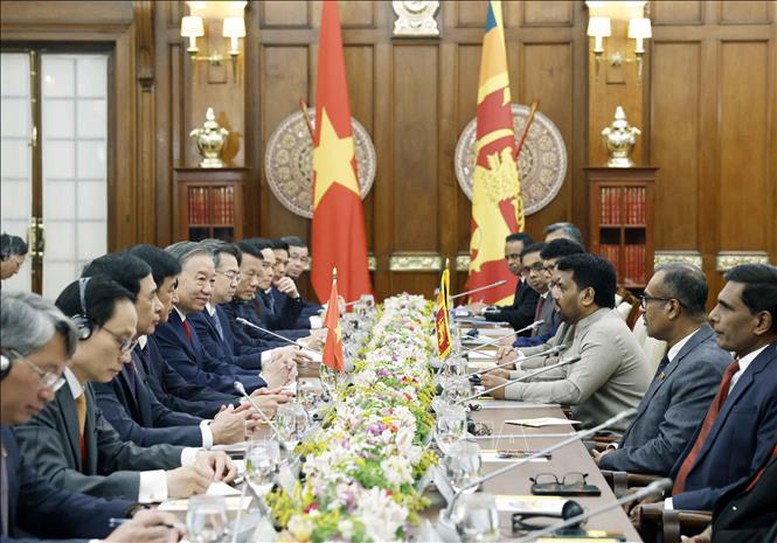 Tổng Bí thư, Chủ tịch nước Tô Lâm và Tổng thống Sri Lanka Anura Kumara Dissanayake hội đàm - Ảnh: TTXVN