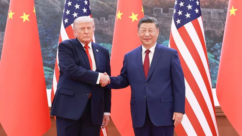 Chủ tịch Trung Quốc Tập Cận Bình và Tổng thống Mỹ Donald Trump tại cuộc hội đàm ở Bắc Kinh ngày 14/5/2026. (Ảnh: THX/TTXVN)
