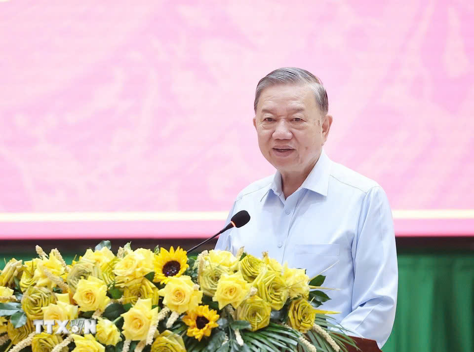 Tổng Bí thư Tô Lâm phát biểu chỉ đạo tại buổi làm việc