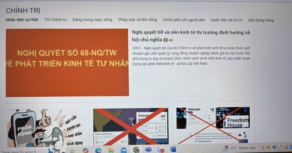 “Nhận diện sự thật” là một trong hai chuyên mục chủ lực trên Kênh Thời sự (VOV1), Đài TNVN thực hiện tuyên truyền Nghị quyết 35 về bảo vệ nền tảng tư tưởng của Đảng, đấu tranh phản bác các quan điểm sai trái, thù địch.