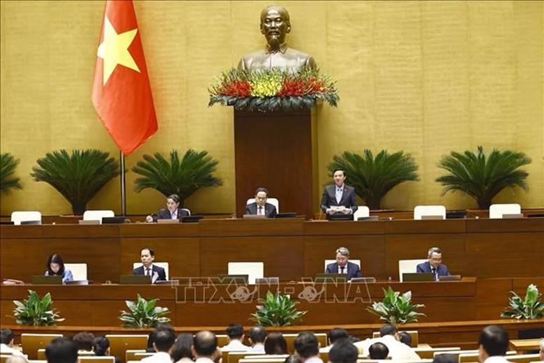 Phó Chủ tịch Quốc hội Nguyễn Khắc Định phát biểu tại phiên họp ngày 11/6/2025. Ảnh: Doãn Tấn/TTXVN

