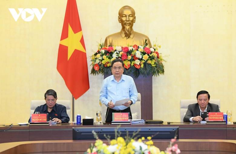 
Bí thư Đảng uỷ Quốc hội, Chủ tịch Quốc hội Trần Thanh Mẫn chủ trì cuộc họp về nhân sự