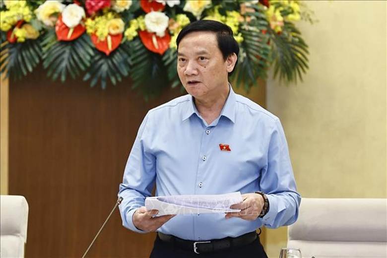 Phó Chủ tịch Quốc hội Nguyễn Khắc Định phát biểu. Ảnh: Doãn Tấn/TTXVN