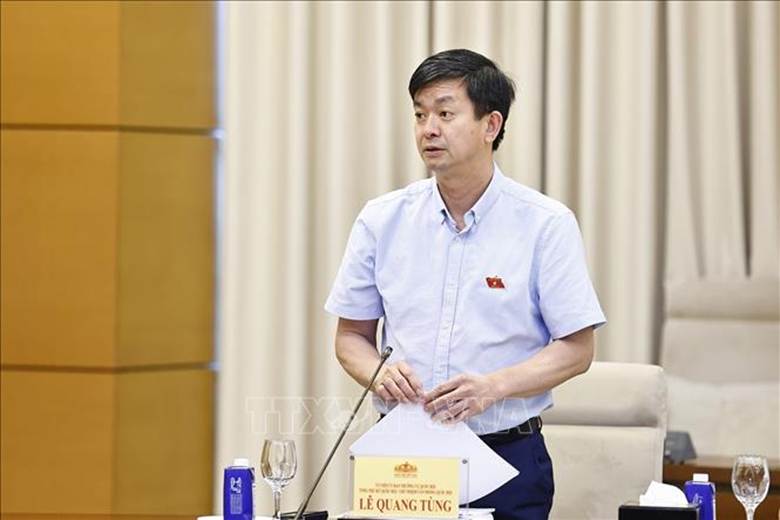 Tổng thư ký Quốc hội, Chủ nhiệm Văn phòng Quốc hội Lê Quang Tùng phát biểu. Ảnh: Doãn Tấn/TTXVN