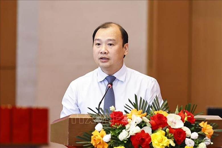 Thứ trưởng Thường trực Bộ Văn hóa, Thể thao và Du lịch Lê Hải Bình phát biểu. Ảnh: Doãn Tấn/TTXVN