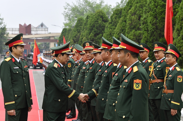 Đại tướng Phan Văn Giang, Phó Thủ tướng Chính phủ, Bộ trưởng Bộ Quốc phòng tới dự Lễ công bố - Ảnh: VGP/Nguyễn Hoàng