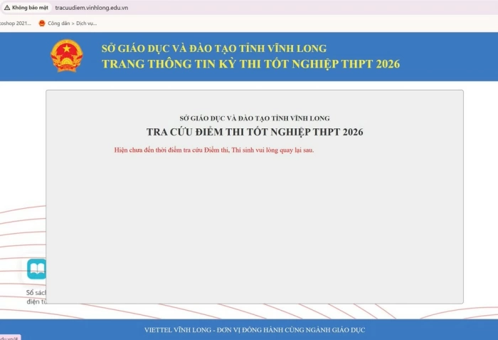 Vĩnh Long công bố link tra cứu điểm thi tốt nghiệp THPT năm 2026