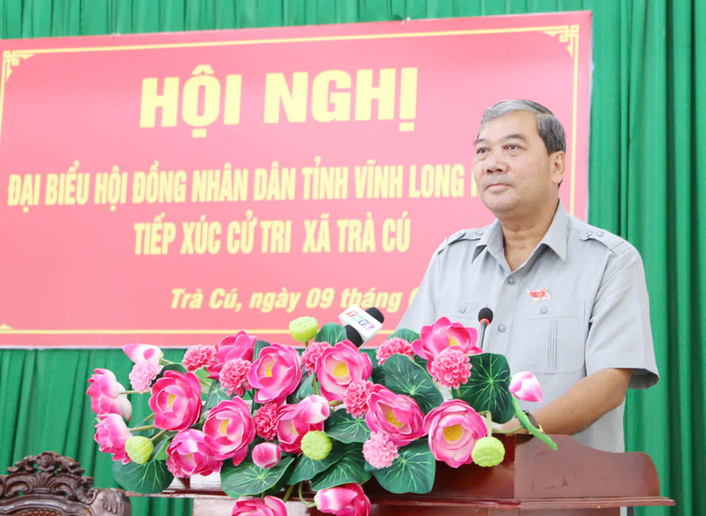 Phó Bí thư Tỉnh ủy- Kim Ngọc Thái kết luận buổi tiếp xúc cử tri.