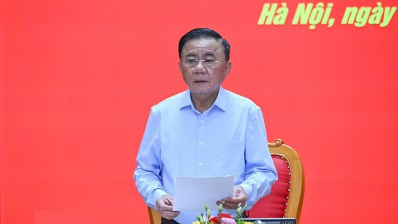 Đồng chí Trần Cẩm Tú, Ủy viên Bộ Chính trị, Thường trực Ban Bí thư. (Ảnh: THỦY NGUYÊN)