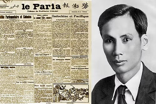 Chủ tịch Hồ Chí Minh với Báo Người cùng khổ (Le Paria). Ảnh: Tư liệu
