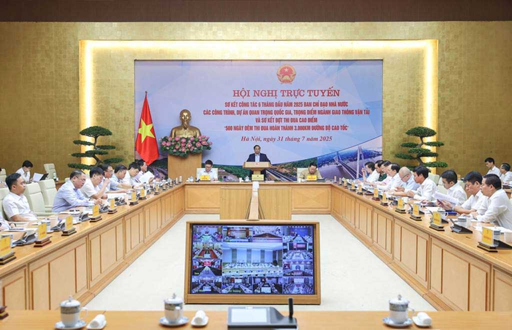 Thủ tướng giao VPCP phối hợp với Bộ Xây dựng tổng hợp đầy đủ ý kiến của Phó Thủ tướng Trần Hồng Hà, Phó Thủ tướng Hồ Đức Phớc và các đồng chí thành viên Ban chỉ đạo... để dự thảo Thông báo kết luận bảo đảm 6 rõ, khả thi, tổ chức triển khai đồng bộ, hiệu quả, chất lượng - Ảnh: VGP/Nhật Bắc