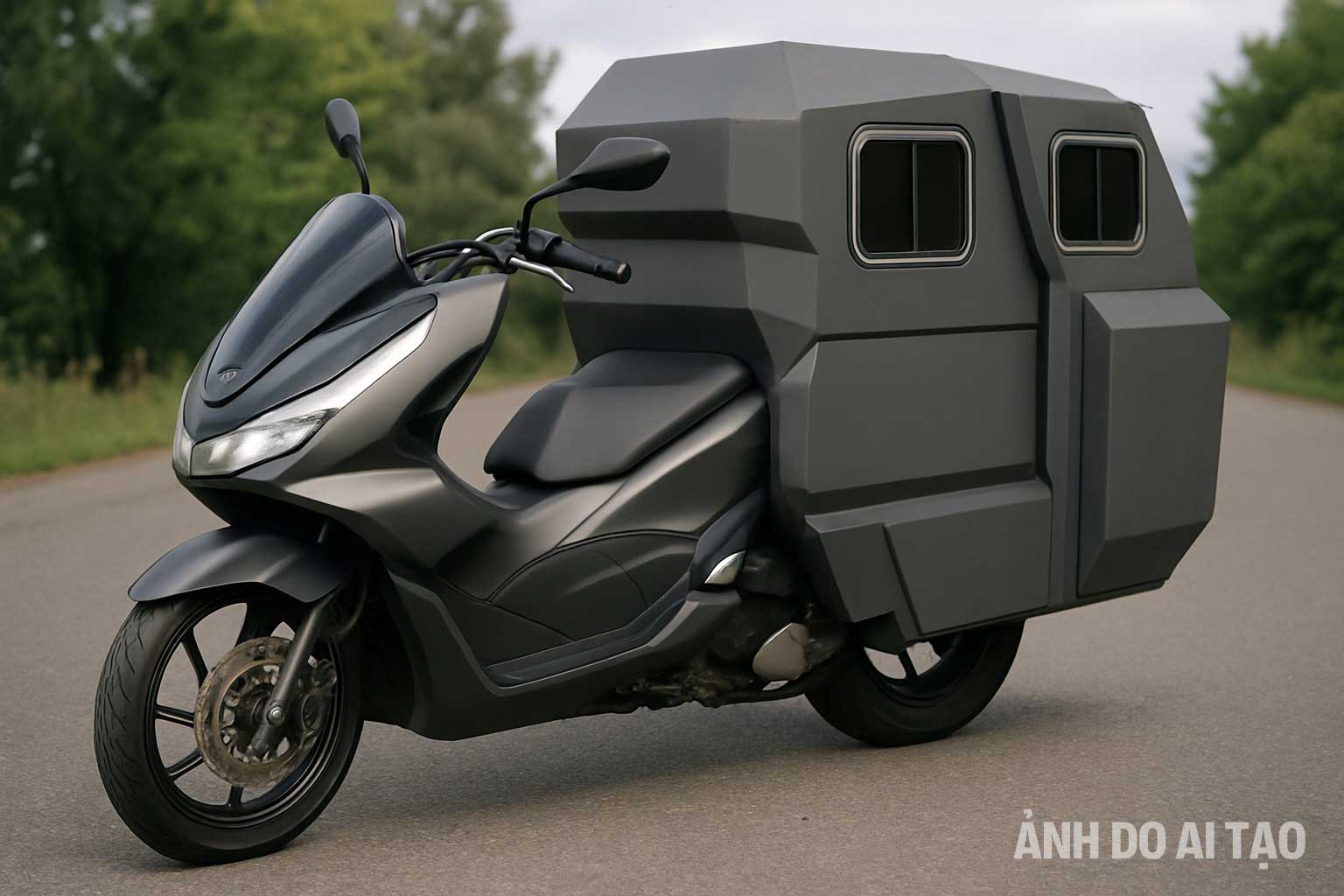 Một công ty Trung Quốc vừa đăng ký bằng sáng chế cho chiếc scooter kiêm luôn chức năng nhà di động, lấy cảm hứng từ Honda PCX - Ảnh: QQ