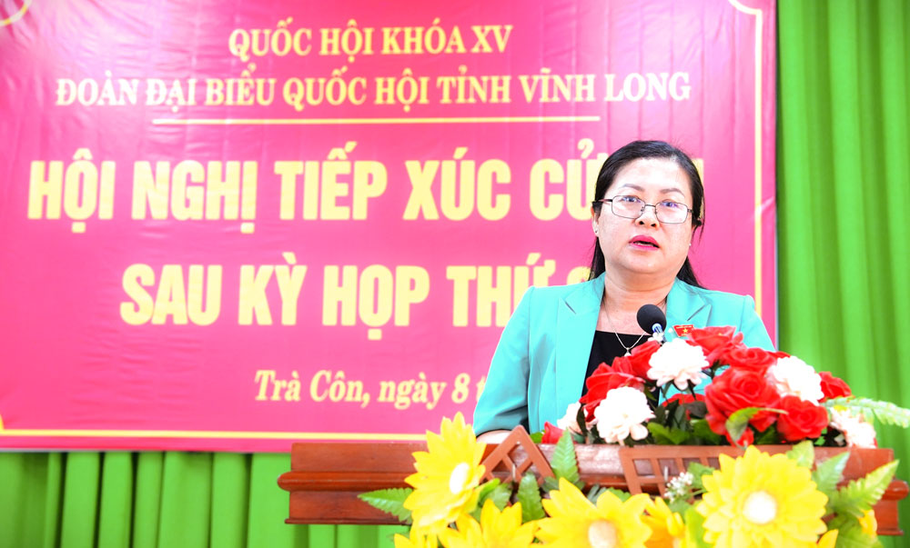  Đại biểu Quốc hội Nguyễn Thị Minh Trang giải trình làm rõ những vấn đề cử tri quan tâm.