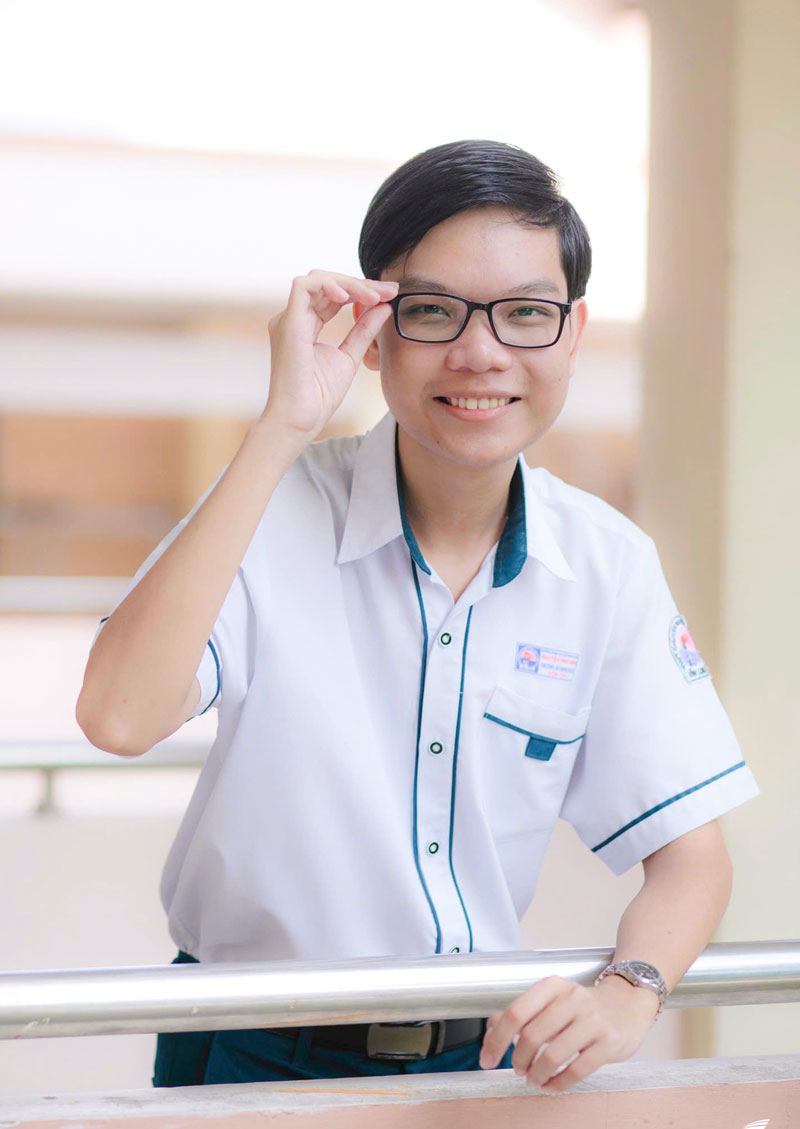 Học sinh Trương Hồ Minh Thuấn. (Ảnh nhân vật cung cấp)