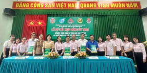 Phòng Giao dịch NHCSXH Trà Vinh ký kết hợp đồng ủy thác với các tổ chức chính trị - xã hội 3 phường