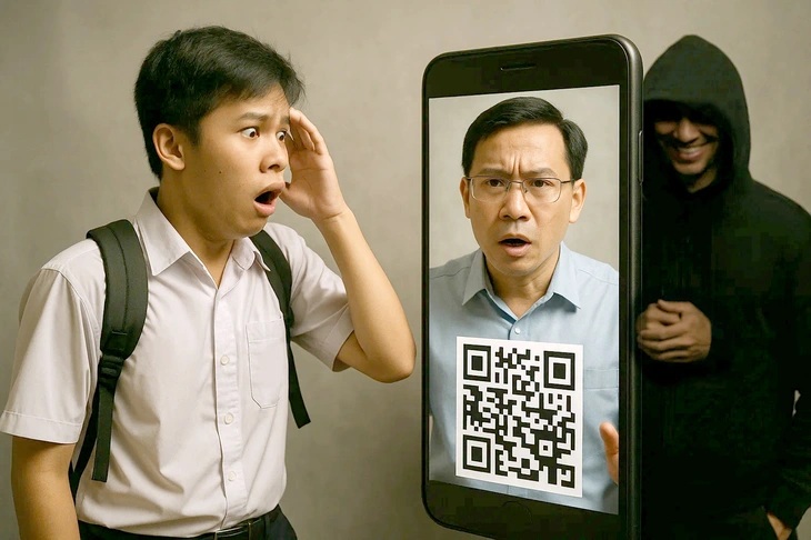 
Thanh thiếu niên cần được trang bị kỹ năng phòng tránh lừa đảo qua điện thoại - Minh họa AI: TẤN ĐẠT
