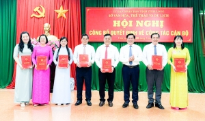Công bố quyết định bổ nhiệm lãnh đạo, quản lý 14 đơn vị thuộc Sở Văn hóa, Thể thao và Du lịch