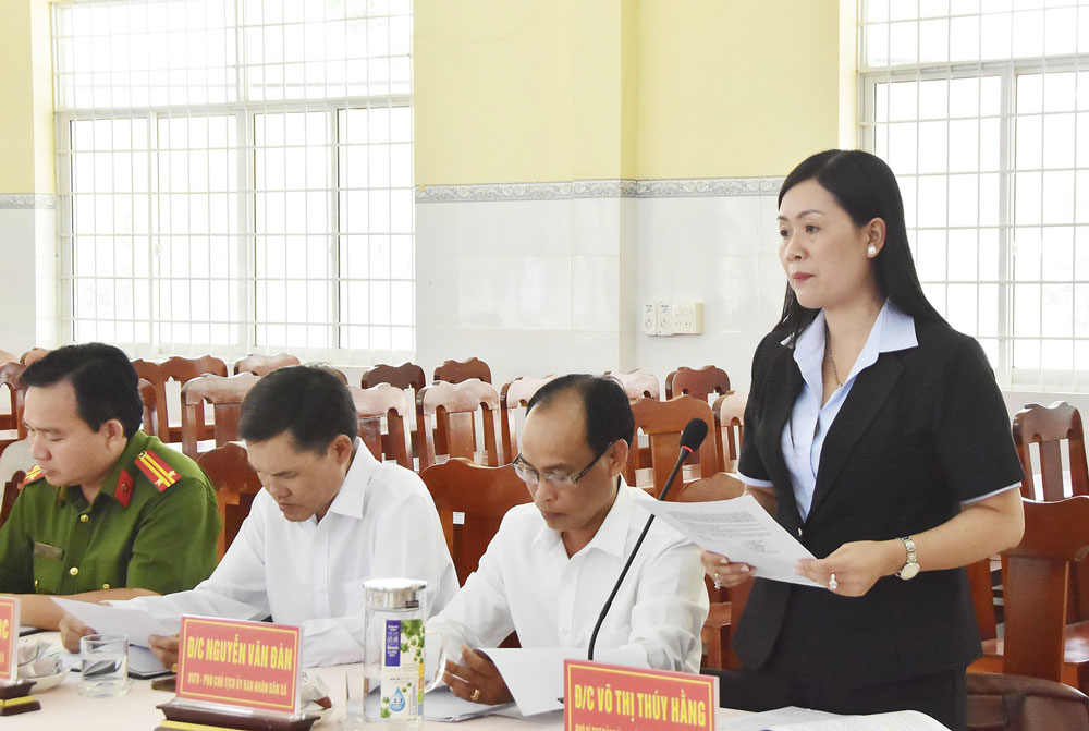 Bà Phạm Thị Mỹ Hạnh- Phó Giám đốc Sở Văn hóa, Thể thao và Du lịch ý kiến về việc sắp xếp bộ máy lĩnh vực văn hóa, thể thao và du lịch.