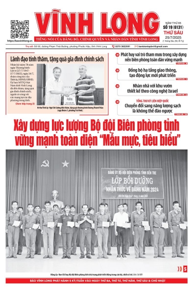 Mời bạn đọc xem báo in số 19 (6131) thứ sáu ngày 25/7/2025