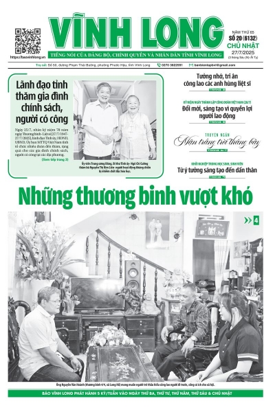 Mời bạn đọc xem báo in số 20 (6132) chủ nhật ngày 27/7/2025