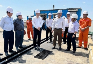 Kiểm tra tiến độ cầu Đại Ngãi 1 và làm việc với Công ty nhiệt điện Duyên Hải