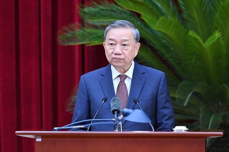 
Tổng Bí thư Tô Lâm phát biểu bế mạc Hội nghị - Ảnh VGP/Nhật Bắc