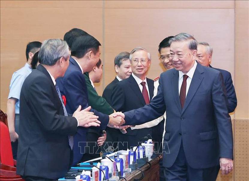Tổng Bí thư Tô Lâm dự Lễ kỷ niệm 65 năm Ngày truyền thống ngành KSND - Ảnh: TTXVN