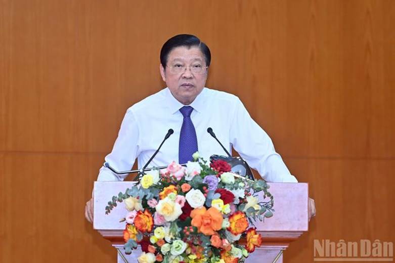 Trưởng Ban Nội chính Trung ương Phan Đình Trạc phát biểu chỉ đạo hội nghị.