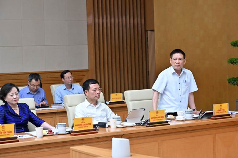 Phó Thủ tướng Hồ Đức Phớc phát biểu.