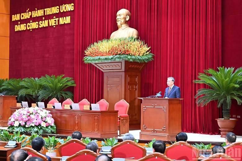 
Tổng Bí thư Tô Lâm phát biểu bế mạc Hội nghị.