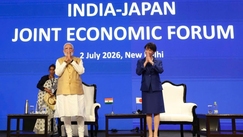 Thủ tướng Ấn Độ Narendra Modi và người đồng cấp Nhật Bản Sanae Takaichi. (Nguồn: Văn phòng Thủ tướng Ấn Độ)
