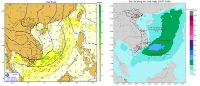 Cảnh báo gió mạnh, sóng lớn trên vùng biển Vĩnh Long
